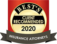 Best's | Client Recommended | 2020 | Insurance Attorneys
